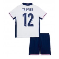 Camisa de Futebol Inglaterra Kieran Trippier #12 Equipamento Principal Infantil Europeu 2024 Manga Curta (+ Calças curtas)